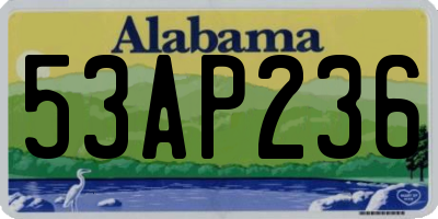 AL license plate 53AP236