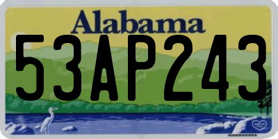 AL license plate 53AP243