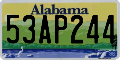 AL license plate 53AP244