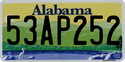 AL license plate 53AP252