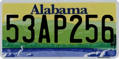 AL license plate 53AP256