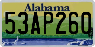 AL license plate 53AP260
