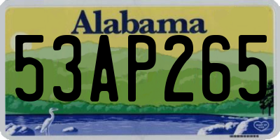AL license plate 53AP265