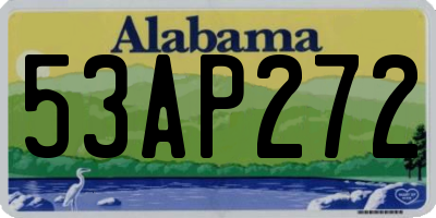 AL license plate 53AP272