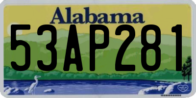 AL license plate 53AP281