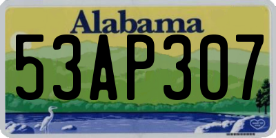 AL license plate 53AP307