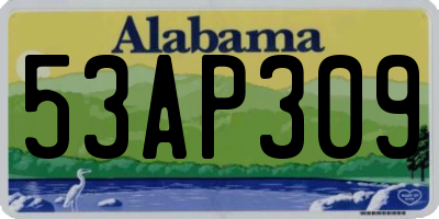 AL license plate 53AP309