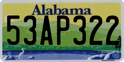 AL license plate 53AP322