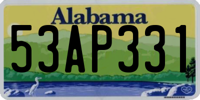 AL license plate 53AP331