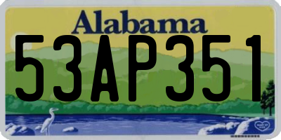 AL license plate 53AP351