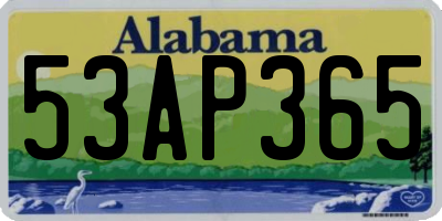 AL license plate 53AP365