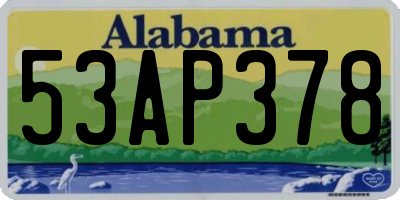 AL license plate 53AP378