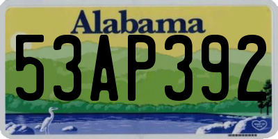 AL license plate 53AP392