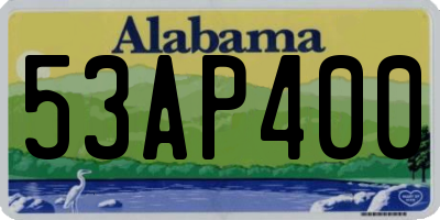 AL license plate 53AP400