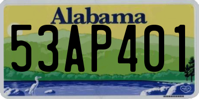 AL license plate 53AP401