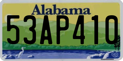 AL license plate 53AP410
