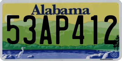 AL license plate 53AP412