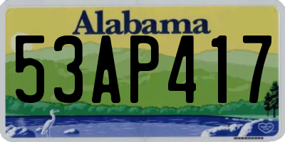 AL license plate 53AP417