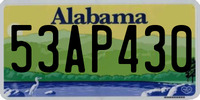 AL license plate 53AP430