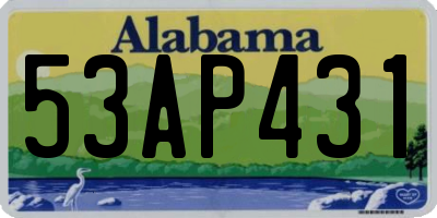 AL license plate 53AP431