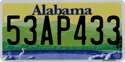AL license plate 53AP433