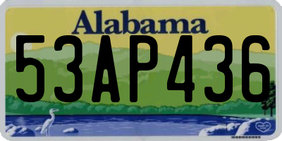 AL license plate 53AP436