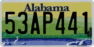 AL license plate 53AP441