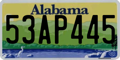 AL license plate 53AP445