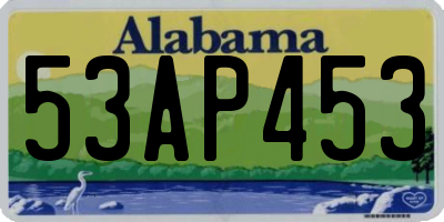 AL license plate 53AP453
