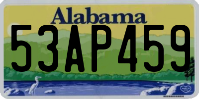 AL license plate 53AP459