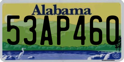 AL license plate 53AP460