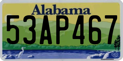 AL license plate 53AP467
