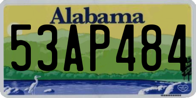 AL license plate 53AP484