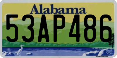 AL license plate 53AP486