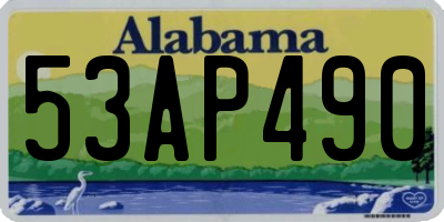 AL license plate 53AP490