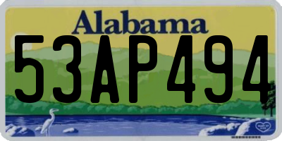 AL license plate 53AP494