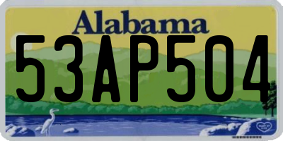 AL license plate 53AP504