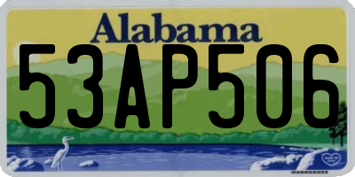 AL license plate 53AP506