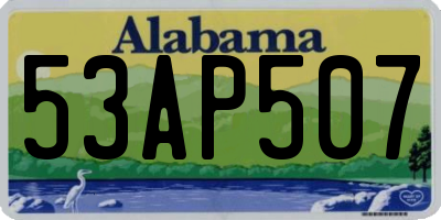 AL license plate 53AP507