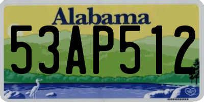 AL license plate 53AP512