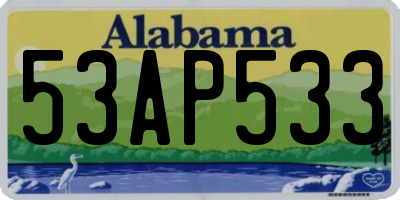 AL license plate 53AP533