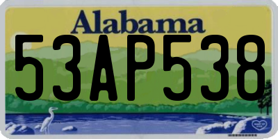 AL license plate 53AP538