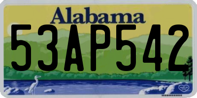 AL license plate 53AP542
