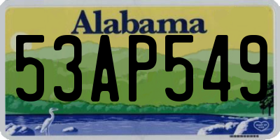 AL license plate 53AP549