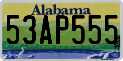 AL license plate 53AP555