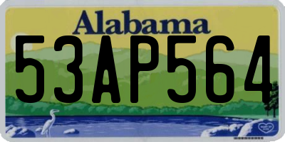 AL license plate 53AP564