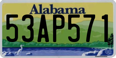 AL license plate 53AP571