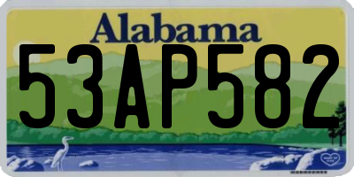 AL license plate 53AP582