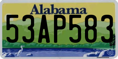 AL license plate 53AP583