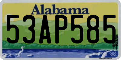 AL license plate 53AP585